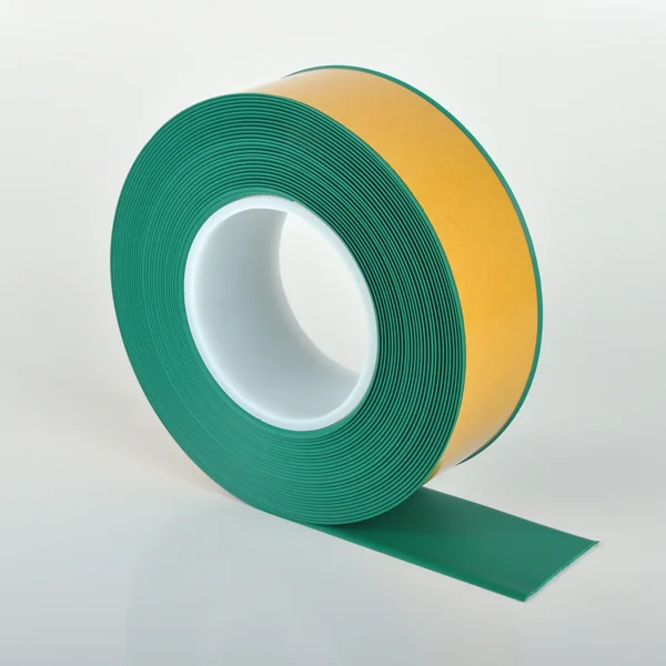 Odolná podlahová páska WT-500 se zkosenou hranou – PVC, zelená, 50 mm × 25 m