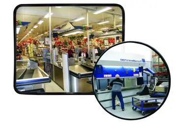 Odolná pozorovací průmyslová zrcadla Premium–nerez