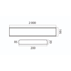 Okopová deska, chránič stěn WallProtec Standard se zaoblenými hranami – plast, šedá, 2000×200×15 mm