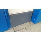 Okopová deska, chránič stěn WallProtec Standard se zaoblenými hranami – plast, šedá, 2000×200×15 mm