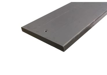 Okopová deska, chránič stěn WallProtec Standard se zaoblenými hranami – plast, šedá, 2000×200×15 mm