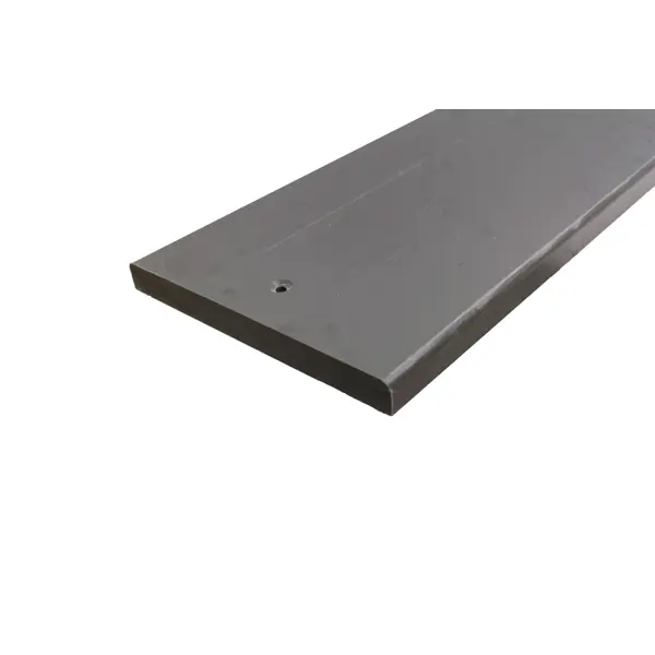 Okopová deska, chránič stěn WallProtec Standard se zaoblenými hranami – plast, šedá, 2000×200×15 mm