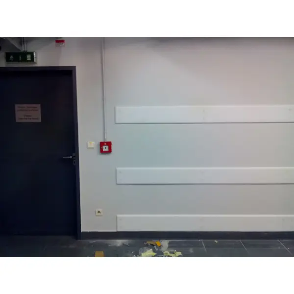 Okopová deska WallProtec Hygienic se zkosenou hranou – plast, bílá/mléčná, 2000×195 mm (1×/1×)