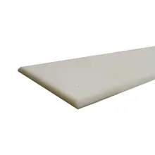 Okopová deska WallProtec Hygienic se zkosenou hranou – plast, bílá/mléčná, 2000×195 mm (2×/2×)