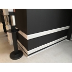 Okopová deska WallProtec Hygienic se zkosenou hranou – plast, bílá/mléčná, 2000×195 mm (2×/–)