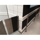 Okopová deska WallProtec Hygienic se zkosenou hranou – plast, bílá/mléčná, 2000×195 mm (2×/–)