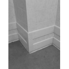 Okopová deska WallProtec Hygienic se zkosenou hranou – plast, bílá/mléčná, 2000×195 mm (2×/–)