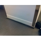 Okopová deska WallProtec Hygienic se zkosenou hranou – plast, bílá/mléčná, 2000×195 mm (2×/–)