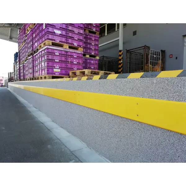 Okopová deska WallProtec Premium se zkosenou hranou – plast, žlutá, 2000×195 mm (1×/1×)