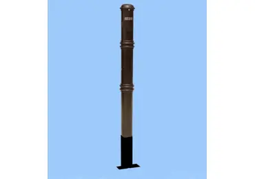 Ozdobný sloupek ANTIK – kov, černo-měděná, 1050 mm, pevný k zabetonování