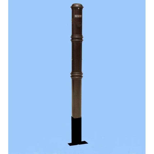 Ozdobný sloupek ANTIK – kov, černo-měděná, 1050 mm, pevný k zabetonování