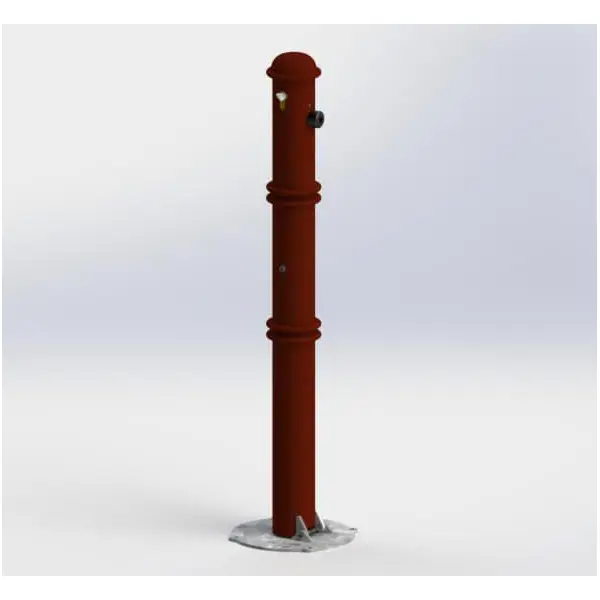 Ozdobný sloupek ANTIK – kov, černo-měděná, 900 mm, sklopný