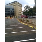 Parkovací doraz pneumatik osobních automobilů WheelStop Economic – žlutá, bez kotev, 780×60×80 mm