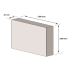 Pěnový nástěnný ochranný samolepicí profil SoftBumpers – 1500×1000 mm, červeno-bílo-šedá