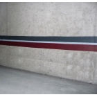 Pěnový nástěnný ochranný samolepicí profil SoftBumpers – 1500×1000 mm, červeno-bílo-šedá