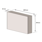 Pěnový nástěnný ochranný samolepicí profil SoftBumpers – 5000×300 mm, červeno-bílo-šedá