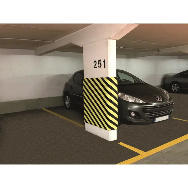 Pěnový nástěnný ochranný samolepicí profil SoftBumpers – 5000×300 mm, žluto-černá