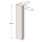 Pěnový ochranný samolepící profil SoftBumpers, 1000×80 mm, žluto-černá