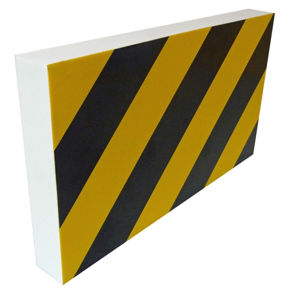 Pěnový ochranný varovný samolepicí profil SoftBumpers – 350×200 mm, žluto-černá