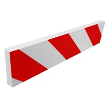 Pěnový ochranný varovný samolepicí profil SoftBumpers – 350×80 mm, červeno-bílá