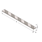 Pěnový ochranný varovný samolepicí profil SoftBumpers – 5000×60 mm, červeno-bílá