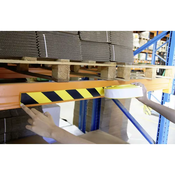 Pěnový ochranný varovný samolepicí profil SoftBumpers – 5000×60 mm žluto-černá