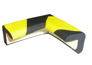 Pěnový ochranný varovný samolepicí profil SoftBumpers – 70×30 mm, žluto-černá