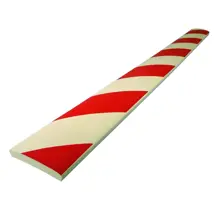 Pěnový ochranný varovný samolepicí profil SoftBumpers – 750×60 mm, červeno-bílá