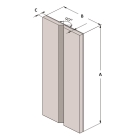 Pěnový ochranný varovný samolepící rohový profil SoftBumpers – 400×75 mm, červeno-bílá