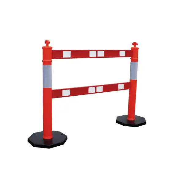 Plastový sloupek Standard s reflexním pruhem třídy 2 – PP, oranžová, výška 1,1 m