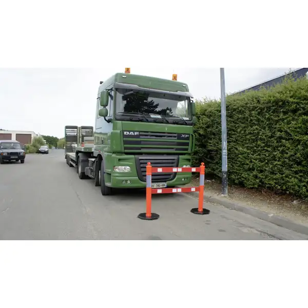 Plastový sloupek Standard s reflexním pruhem třídy 2 – PP, oranžová, výška 1,1 m