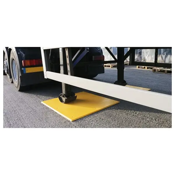 Pláty pod návěs Trailer Plate – žlutá, 1990×990×15 mm, 13× předvrtaný otvor