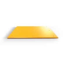Pláty pod návěs Trailer Plate – žlutá, 990×990×15 mm, 8× předvrtaný otvor