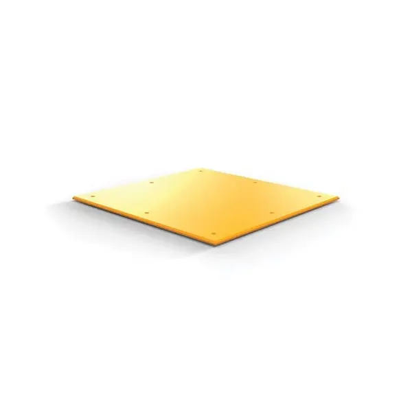 Pláty pod návěs Trailer Plate – žlutá, 990×990×15 mm, 8× předvrtaný otvor