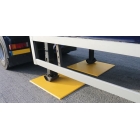 Pláty pod návěs Trailer Plate – žlutá, 990×990×15 mm, 8× předvrtaný otvor