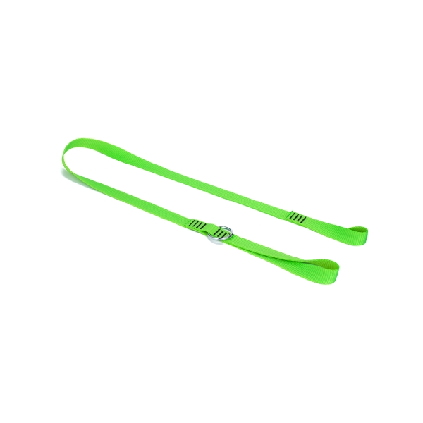 Plochý závěsný popruh NLG Lanyard na řetězovou pilu s nosností 10 kg – nylon, zelená, 1300×25 mm