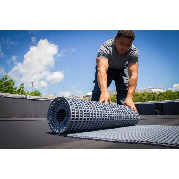 Pochozí rohož na ploché střechy Mats4Roof – PVC, 910×14 mm, role 10 m, šedá