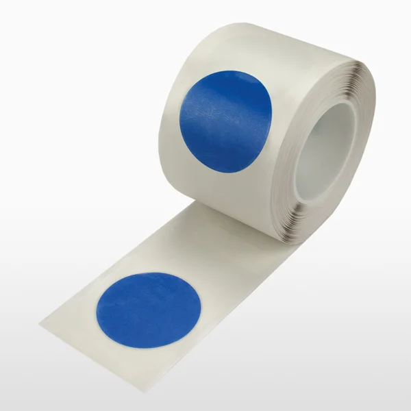 Podlahové vyznačovací body WT-5226, permanentní – polyester, modrá, 75 mm × 25 m