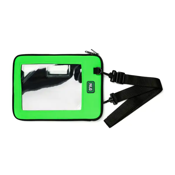 Pouzdro NLG na tablet s nosností 3 kg – plast, zeleno-černá, 300×220 mm