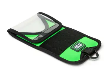 Pouzdro NLG na telefon s nosností 1 kg – plast, zeleno-černá, 180×100 mm