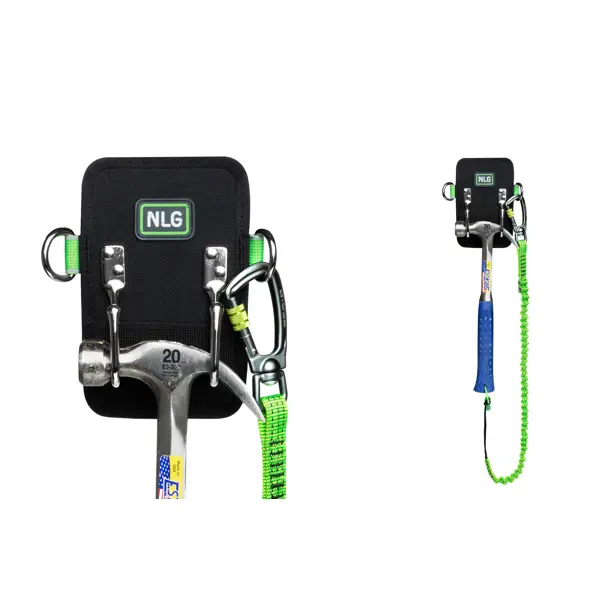 Pouzdrový držák kladiva NLG s nosností 5 kg – nylon, černá