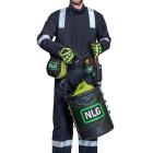 Pracovní vak NLG s nosností 125 kg – PVC, zeleno-černá, 400×320 mm
