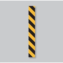 Předformovaná výstražná čára – termoplast, černo-žlutá, 1000×150mm, bal 10 ks