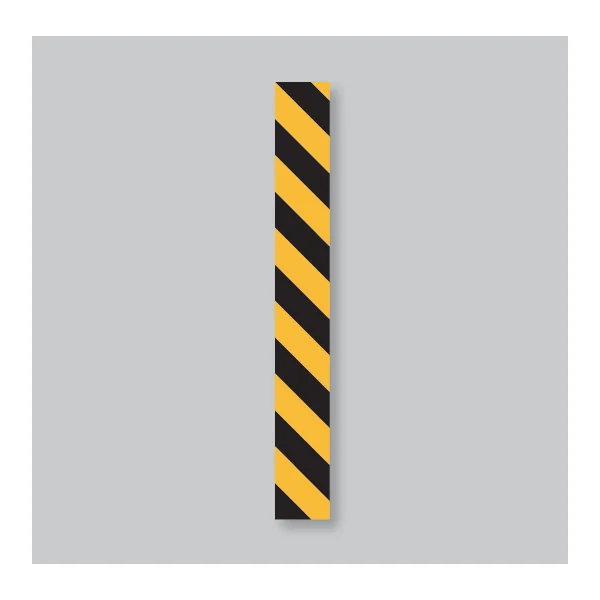 Předformovaná výstražná čára – termoplast, černo-žlutá, 1000×200mm, bal 5 ks