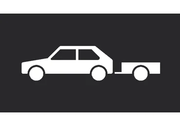 Předformované dopravní značení ''Auto s vozíkem'' – termoplast, bílá, 380×1500 mm