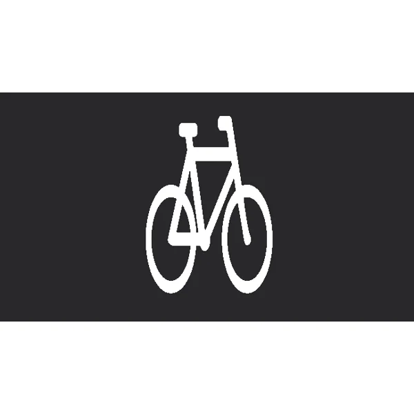 Předformované dopravní značení ''Cyklista, pravý'' – termoplast, bílá, 800×900mm, bal 5 ks