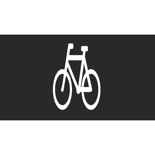 Předformované dopravní značení ''Cyklista'' – termoplast, bílá, 800×900mm, bal 5 ks