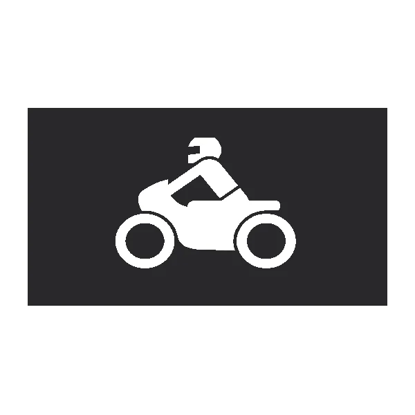 Předformované dopravní značení ''Motocykl'' – termoplast, bílá, 1000×1350 mm