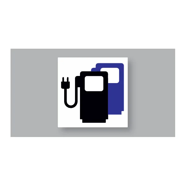 Předformované dopravní značení pro elektromobily ''Nabíjecí stanice'' – termoplast, 1000×1000mm