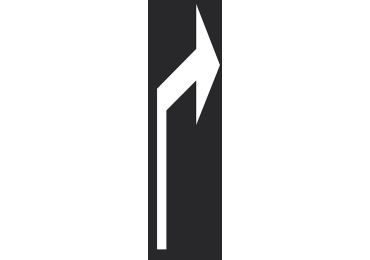 Předformované dopravní značení ''Šipka směr doprava'' – termoplast, bílá, 2000×500 mm, balení 5 ks